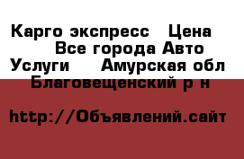 Карго экспресс › Цена ­ 100 - Все города Авто » Услуги   . Амурская обл.,Благовещенский р-н